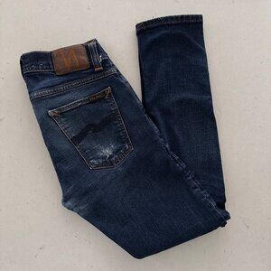 NUDIE JEANS TIGHT TERRY IN MEDIUM WASH